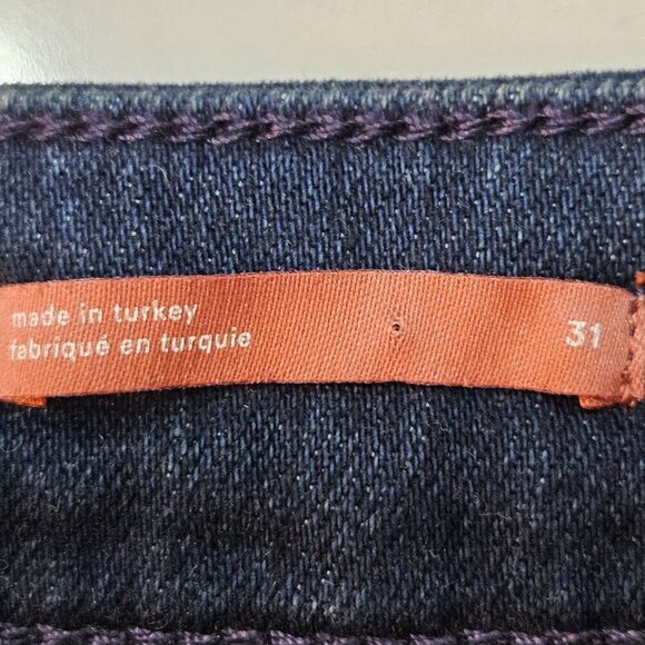 NEW Anthropologie's Pilcro Demilune Boot Jeans Size 31 Darker Wash Cowgirl - Picture 10 of 16